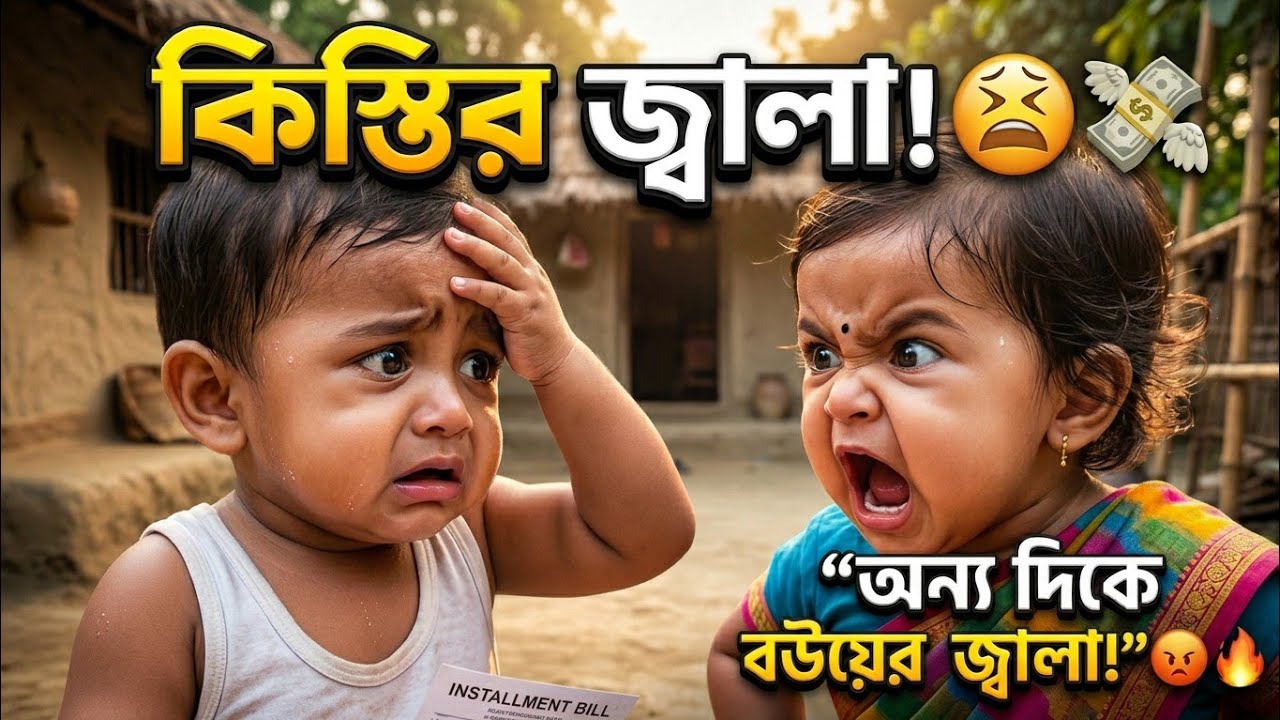 একদিকে কিস্তি, আরেকদিকে বউ! জীবন শেষ 😂 | Bangla Comedy #shortvideo #funny #trending #shorts