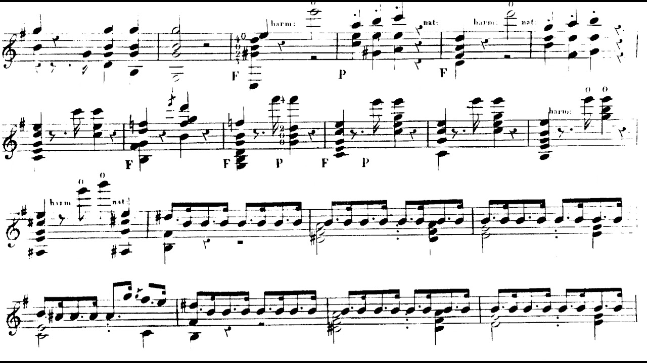 Fernando Sor - Fantasy No. 6 ('Les Adieux') for Guitar, Op. 21 (1825) [Score-Video]