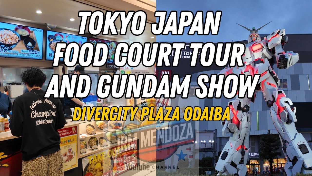 [4K] JAPAN FOOD COURT TOUR DIVERCITY PLAZA + UNICORN GUNDAM  | Odaiba Japan Must-Visit Spot!