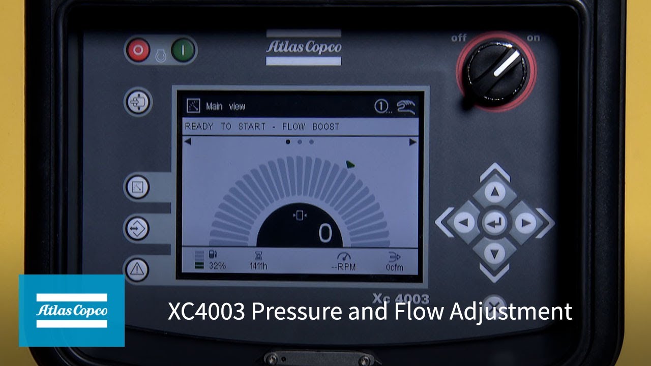 Atlas Copco XC4003 Pressure and Flow Adjustment | Atlas Copco Power Technique USA