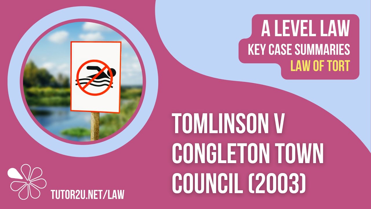 Tomlinson v Congleton Town Council | A-Level Law | Key Case Summaries | Tort Law
