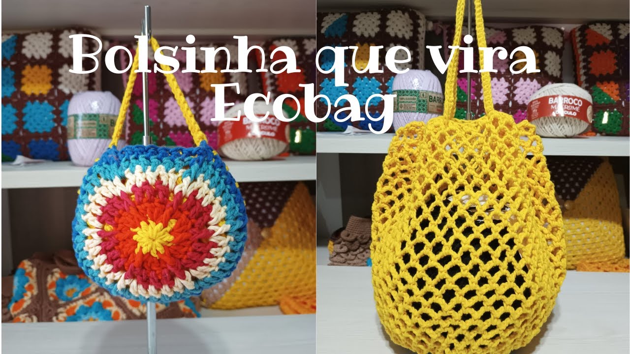 Bolsinha Ecobag de crochê