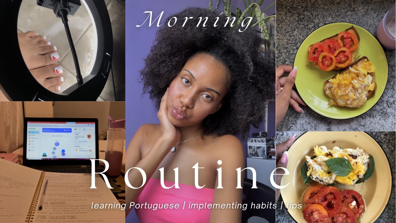 MY MORNING ROUTINE🌷 learning Portuguese, implementing habits, tips & yapping and more! 
