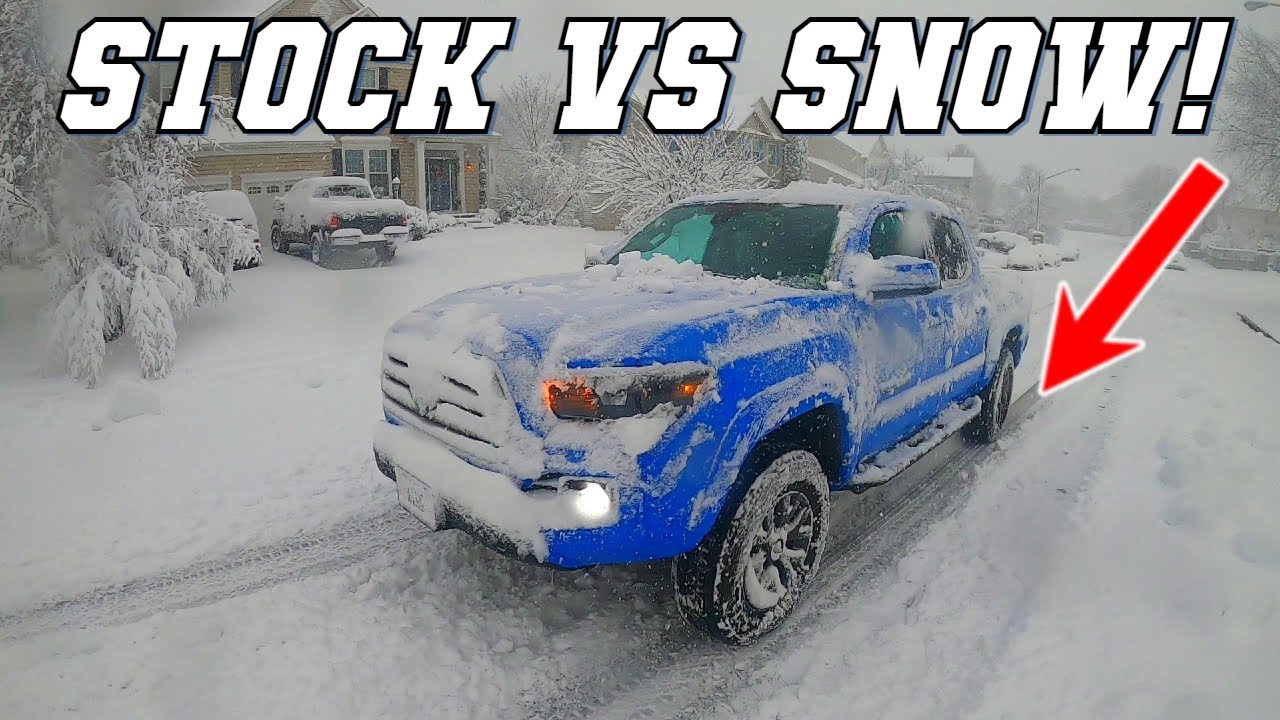 STOCK TOYOTA TACOMA VS SNOW STORM!