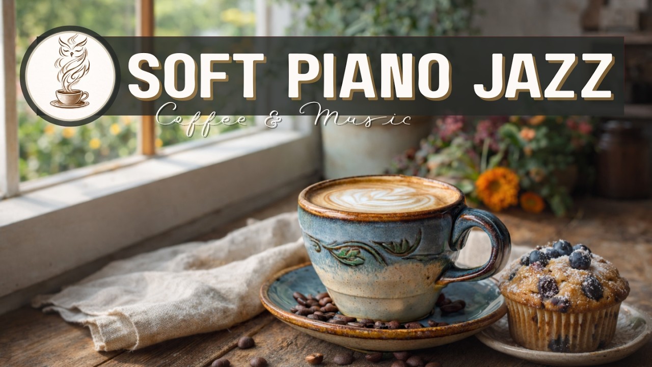 Soft Piano Jazz Café ☕ Relaxing Coffee Shop Music for Calm Focus