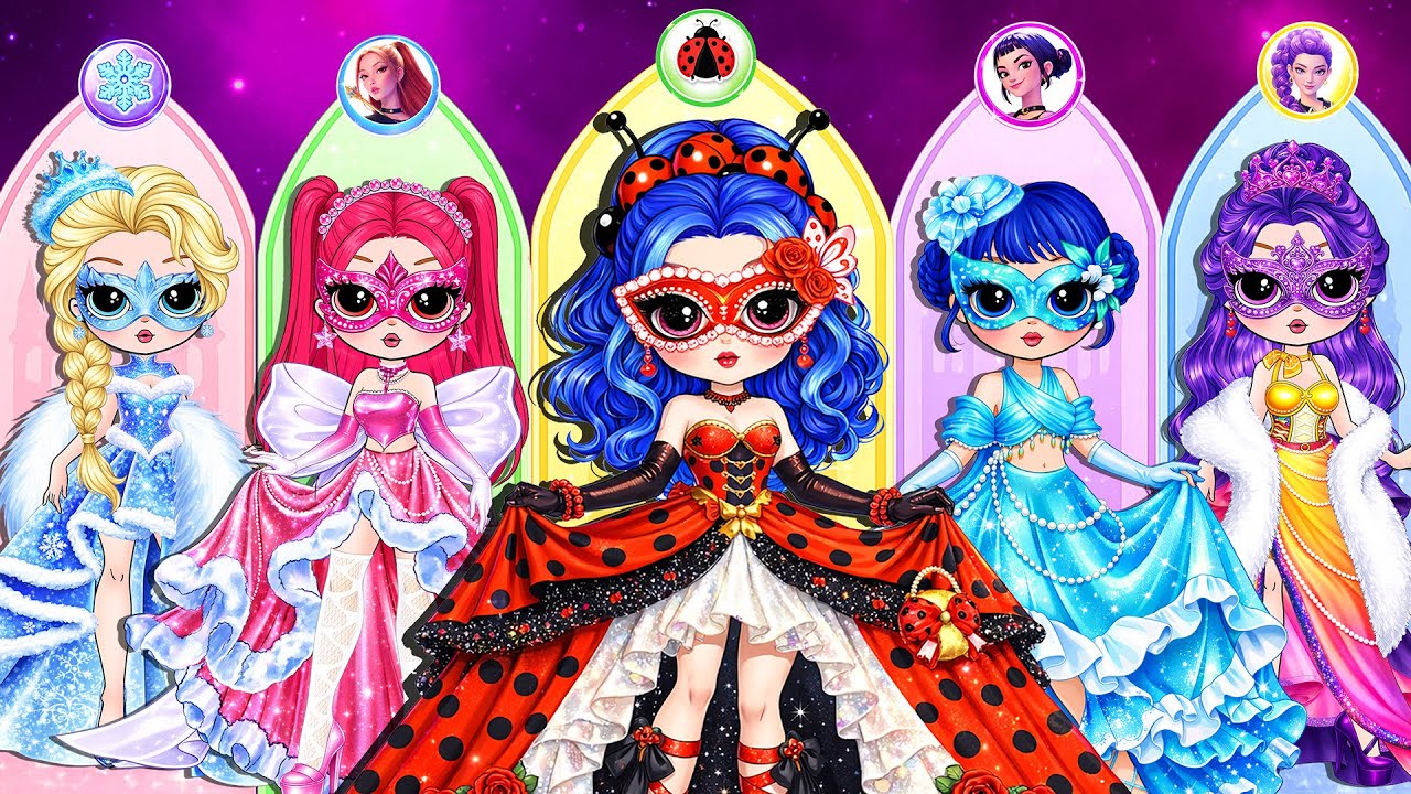 KPop Demon Hunters | Huntrix & Disney Princess Try Prom Dresses Fashion | DIY Fashion Paper Dolls