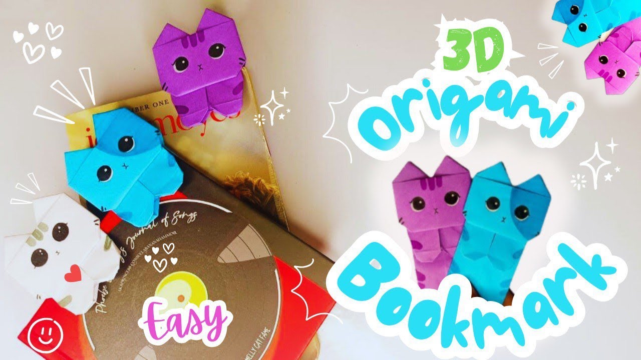 Cutest Origami Cat Bookmark Ever! | Easy DIY for Beginners