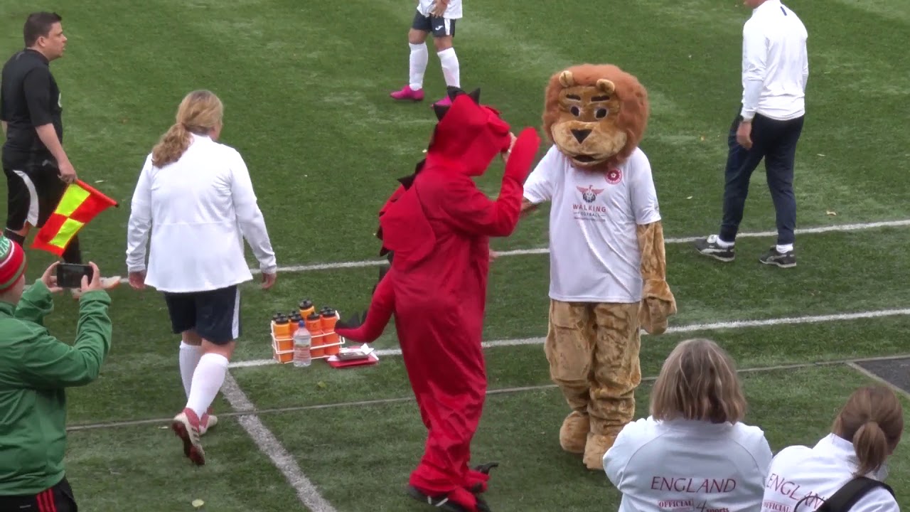 Wales v England the first International Women's Walking Football Match over 50s