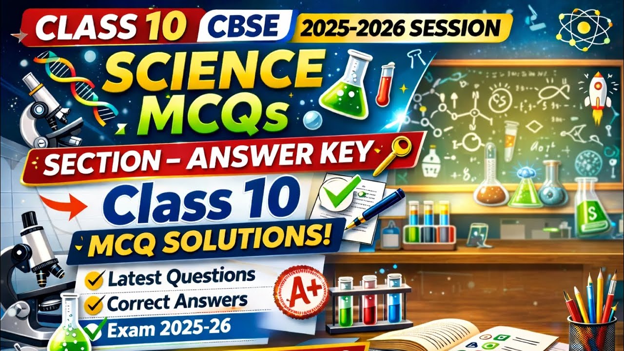 Answer key of Science CLASS X (CBSE) 2025-26