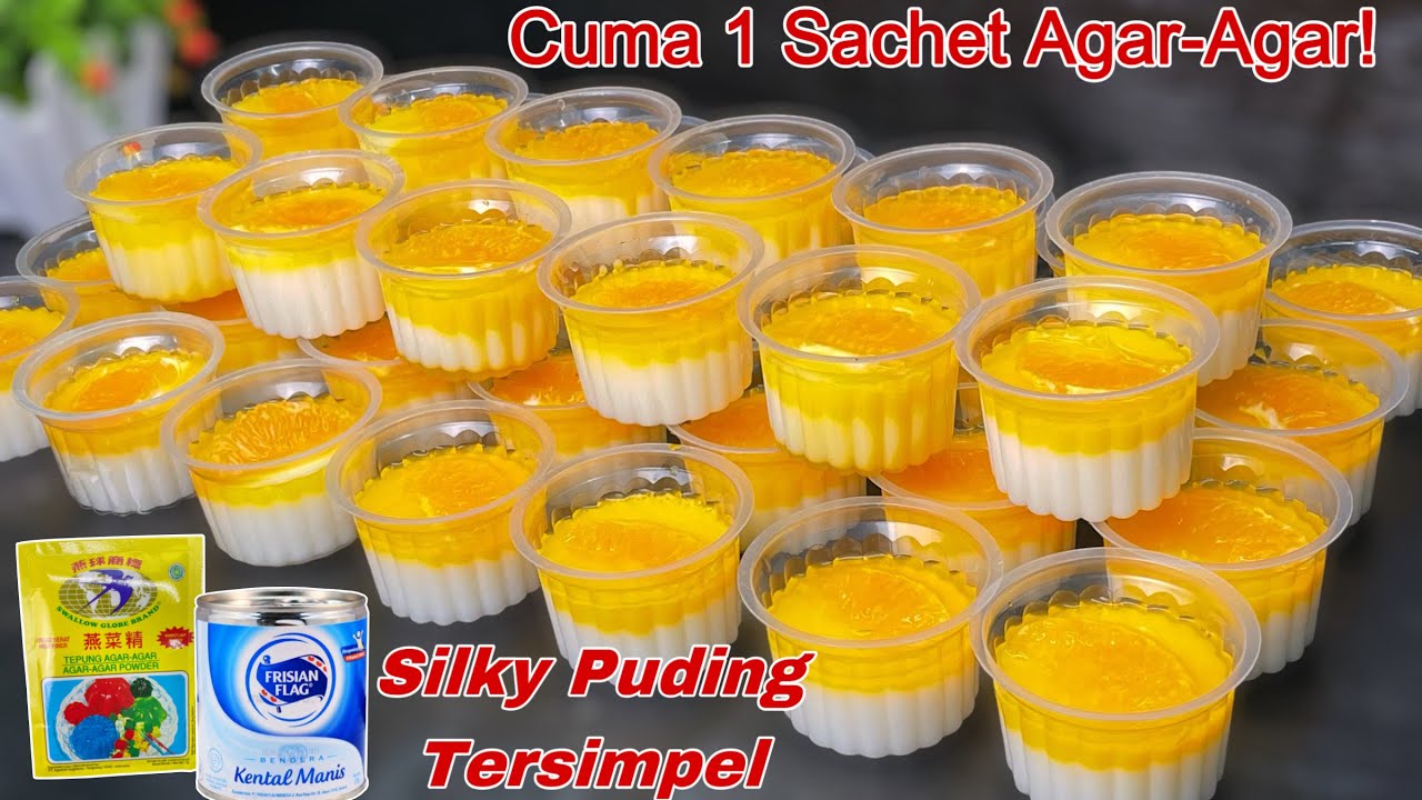 Cuma 1 Sachet Agar-Agar ‼️ Silky Puding jeruk Terenak, Kalau udah Nyobain ga bisa Berenti Makan