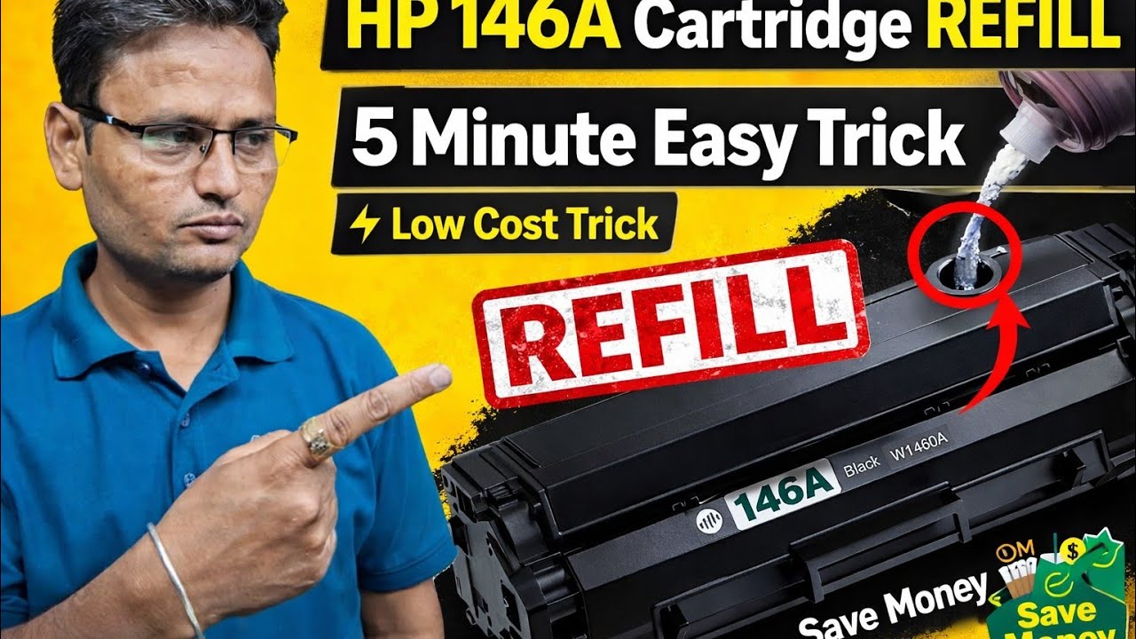 HP 148A Cartridge Refill का सही तरीका | 100% Working