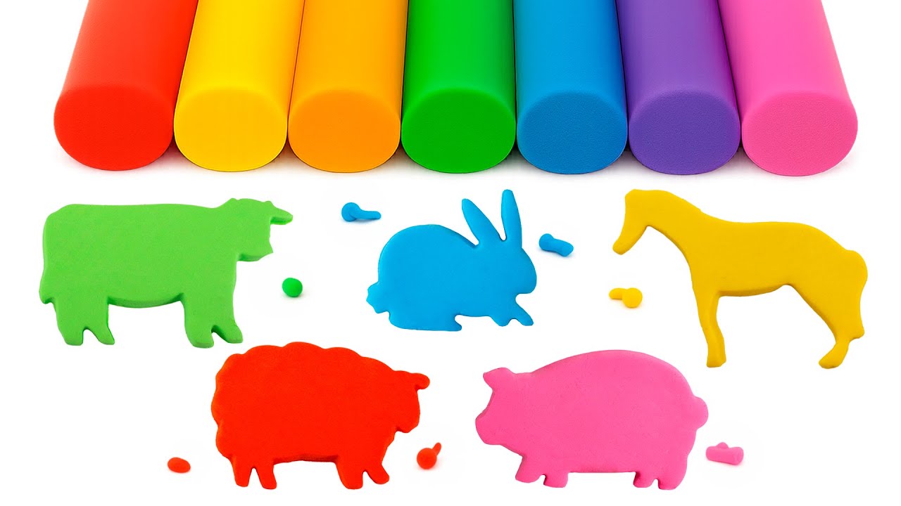 Manualidades fáciles de ANIMALES con Play Doh 🌈 Videos para niños
