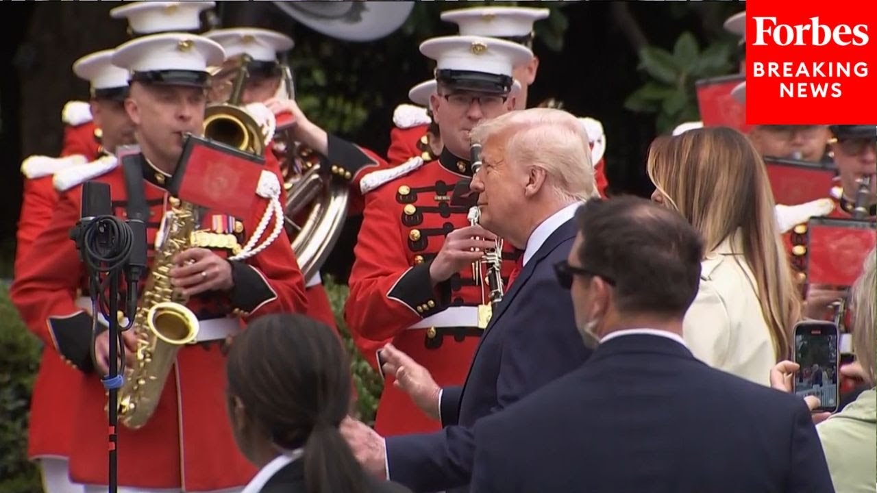 WATCH: President Trump Dances To The Marine Band During Easter Egg Roll