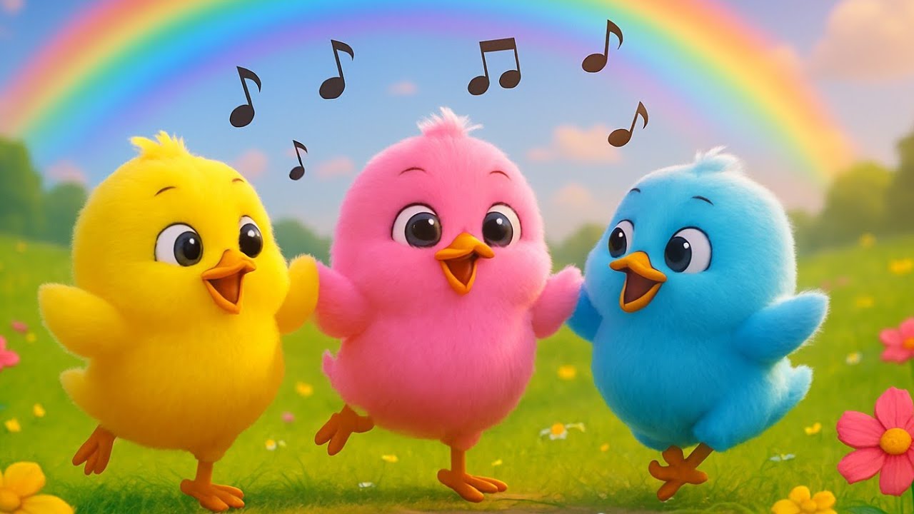 🌈 Colorful Baby Chicks Song | Hindi Kids Cartoon Rhyme