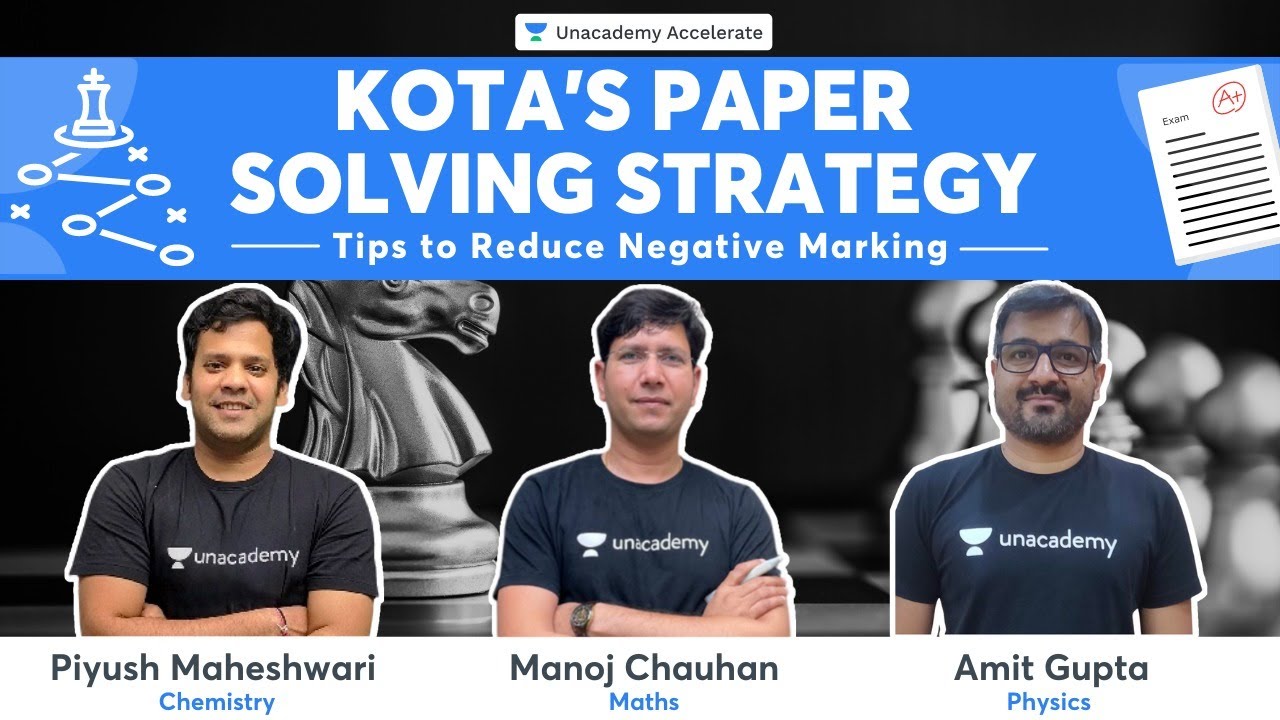 Kota's Paper Solving Strategy | Tips to reduce negative marking | PCM | PMSir | MC Sir | AG Sir