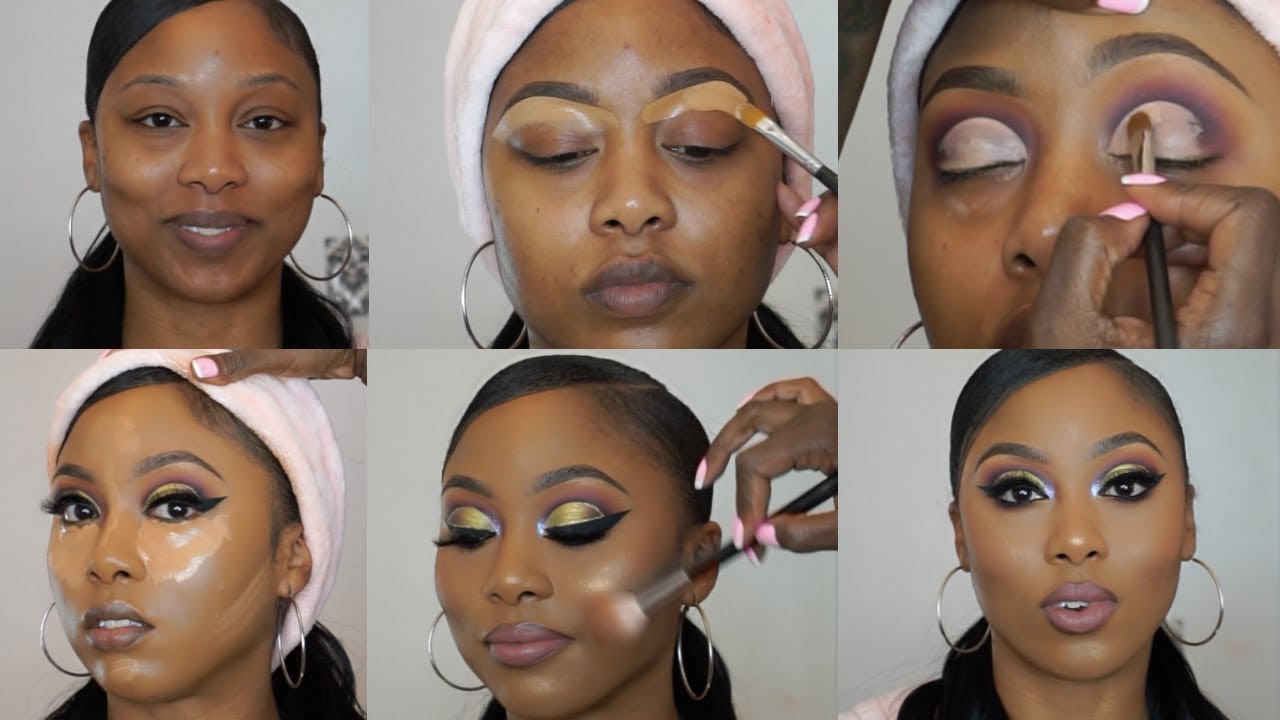 How To: Cut Crease with Glitter Liner | BOMB MAKEUP TRANSFORMATION | VERY Detailed