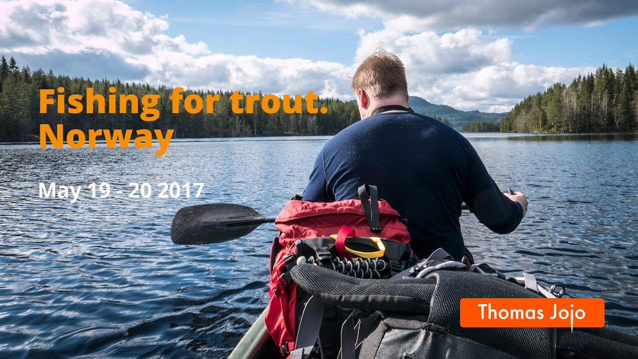 Fisketur i kano på Bjørnsjø Nordmarka - Fishing,  Norway