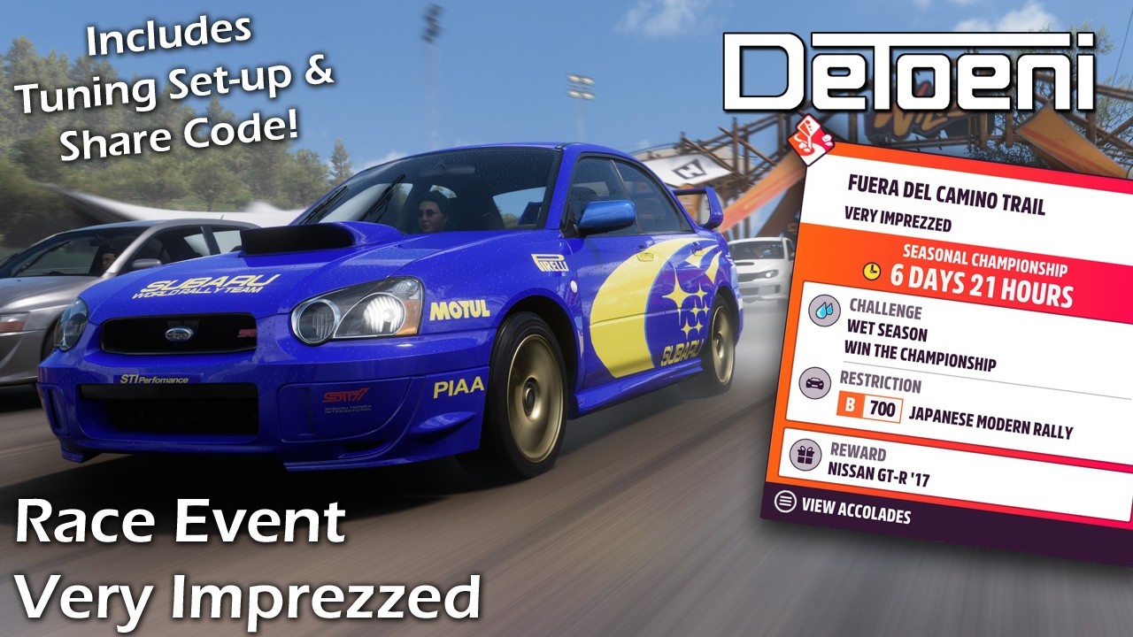 Very Imprezzed Race Event Guide For Japanese Modern Rally Cars Forza Horizon 5