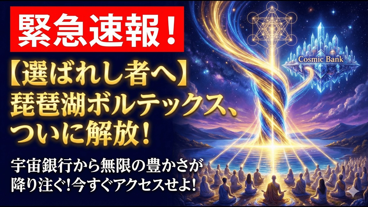 【緊急】プレアデス最高評議会が琵琶湖にボルテックスを設置。宇宙銀行の波動ボーナスをお受け取りください。