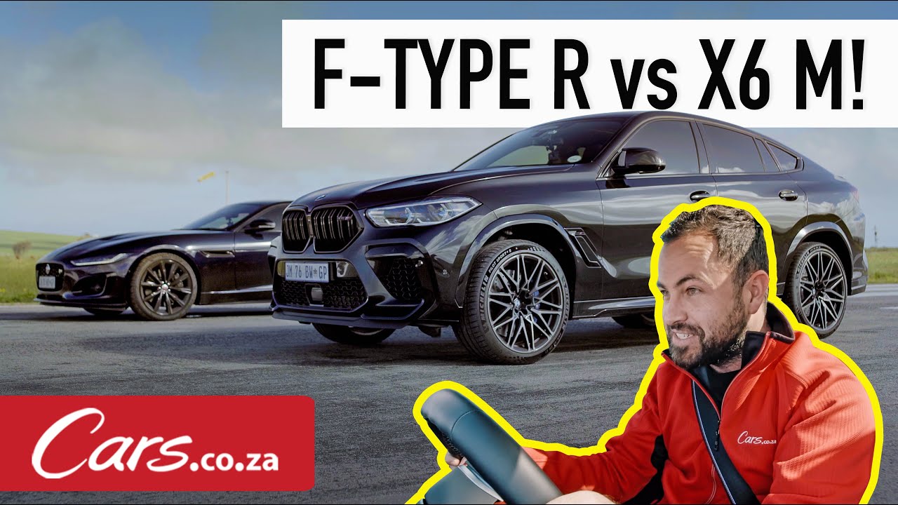 Drag race! BMW X6 M Competition vs 2020 Jaguar F-Type R AWD