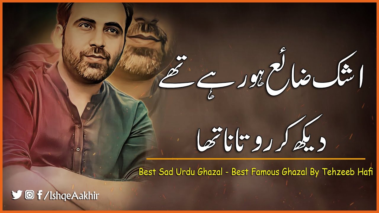 Ashk Zaya Ho Rahy Thy | Tehzeeb Hafi Best Poetry | Emotional Sad Urdu Ghazal