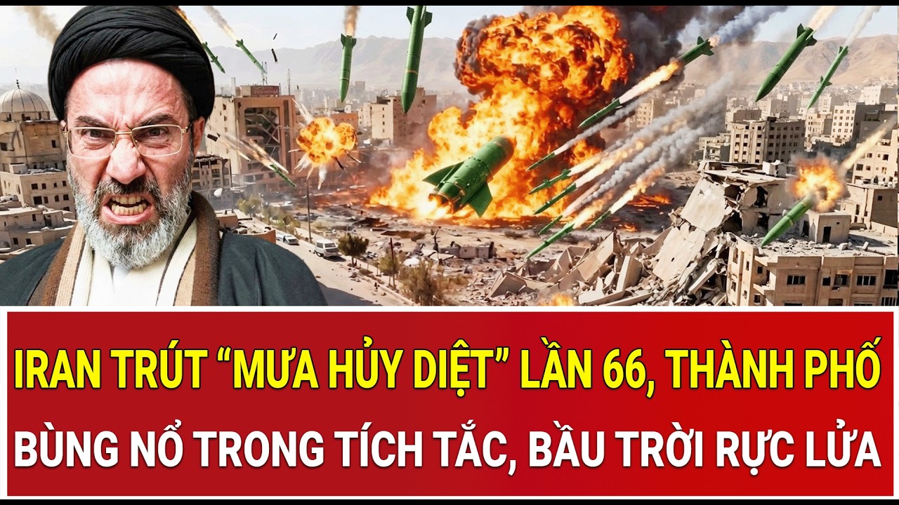 Điểm nóng 21/3: Iran trút “mưa hủy diệt” lần 66, thành phố bùng nổ trong tích tắc, bầu trời rực lửa
