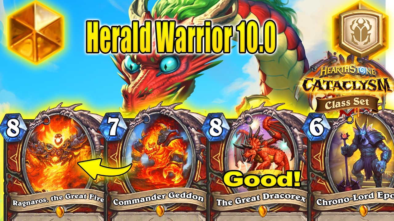 I Upgraded Herald Warrior 10.0 Deck With Epic Games Gameplay At CATACLYSM Class Set | Hearthstone