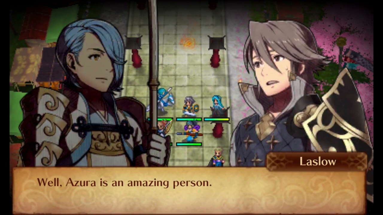 Fire Emblem Fates - Shigure & Laslow conversation - Hoshidan Festival of Bonds DLC