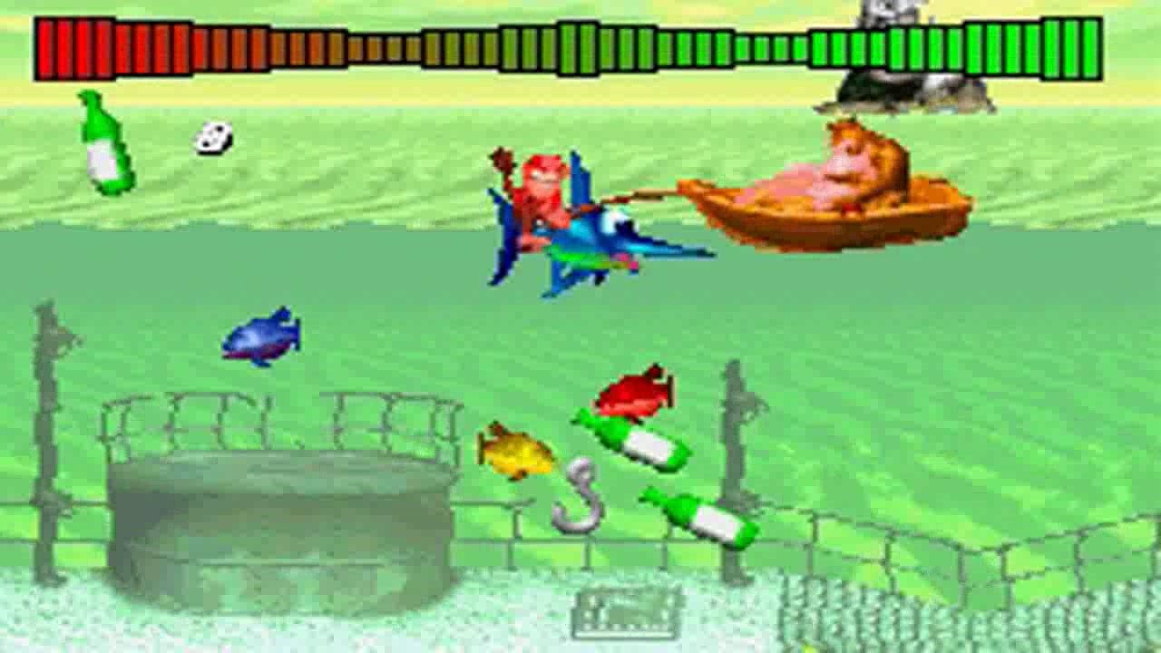 Donkey Kong Country [GBA] SR - Funky's Fishing 5 [101%]