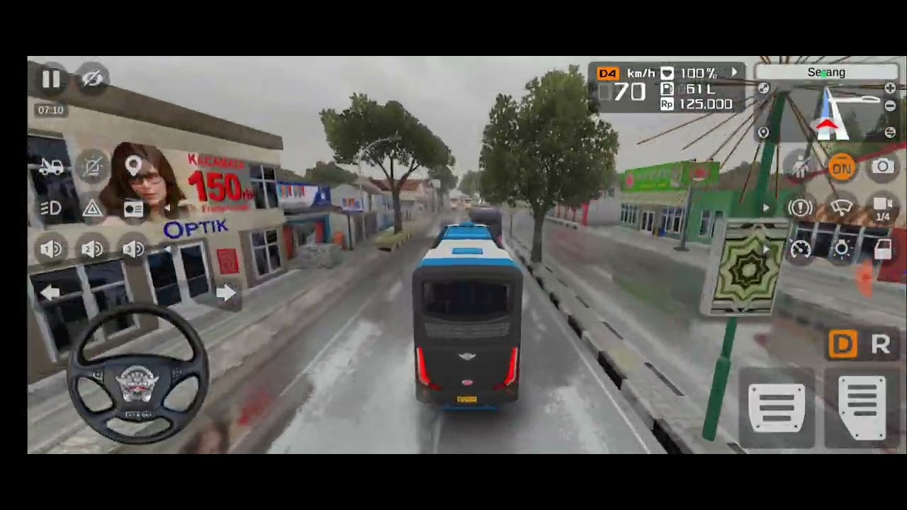 Gameplay Part 1 Extreme Speed Bus Drive In Rainy Day BUSSID New Update.