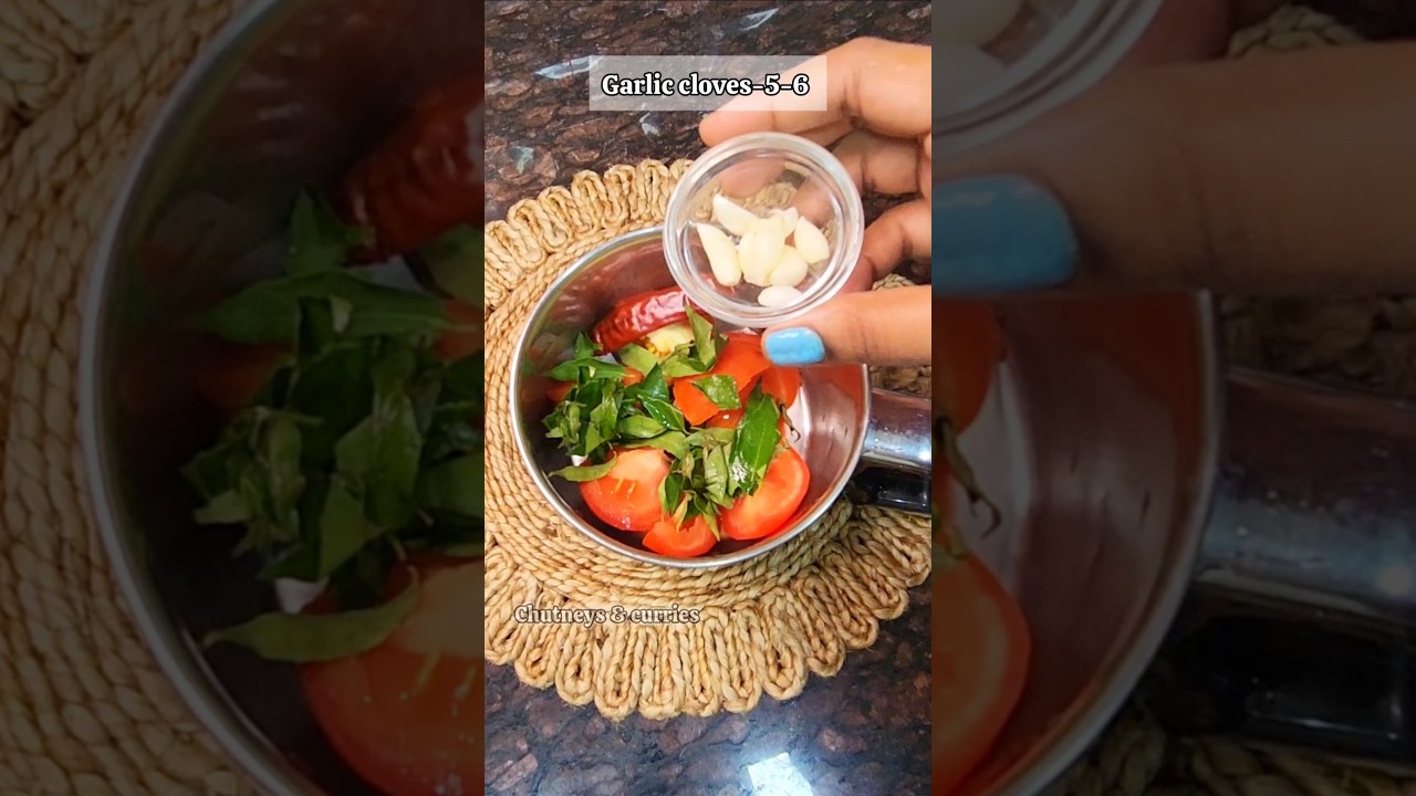 Instant Tomato curry leaves chutney #shorts #recipe #trending #chutney