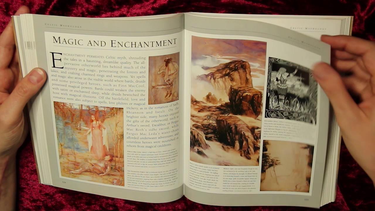 Flipping through a book ASMR ♔ Celtic Mythology ♔ soft spoken page turning
