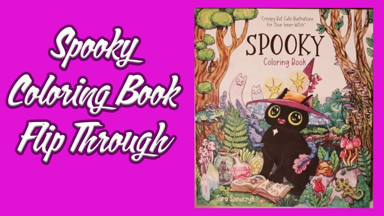 Spooky Coloring Book by Sara Szewczyk Flip Through