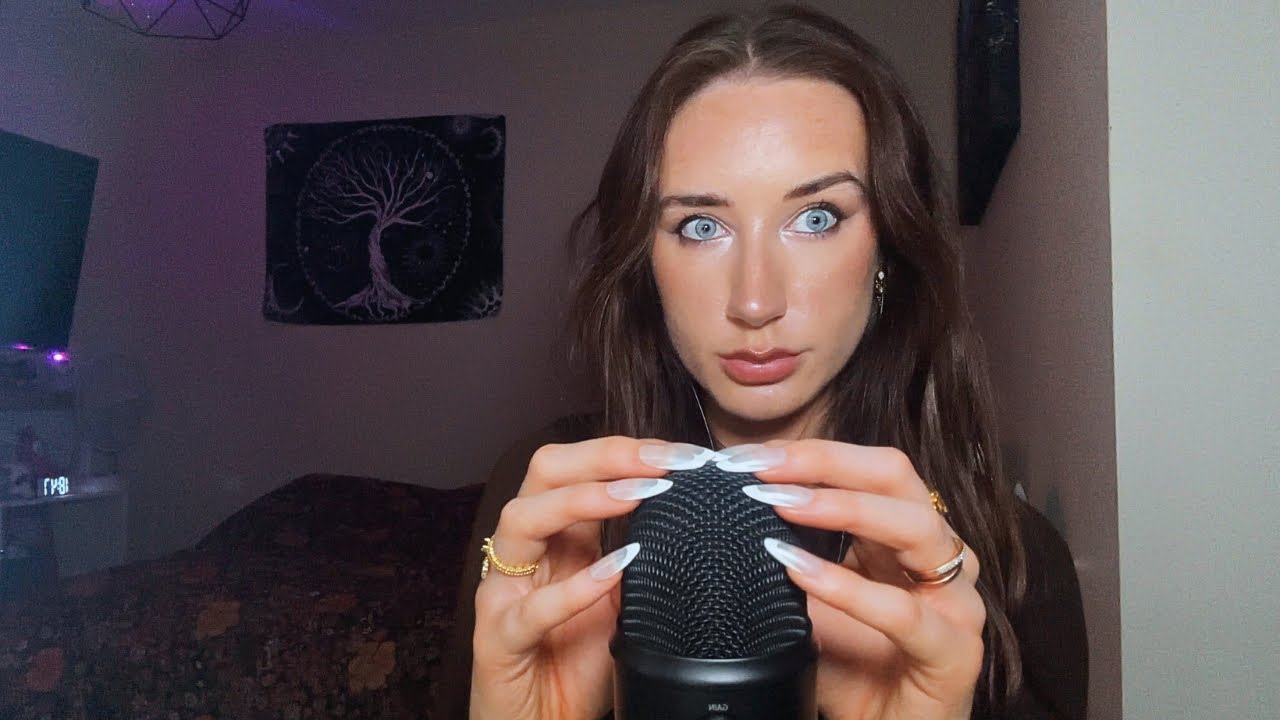 ASMR bare mic scratching 💤 (with occasional mouth sounds)