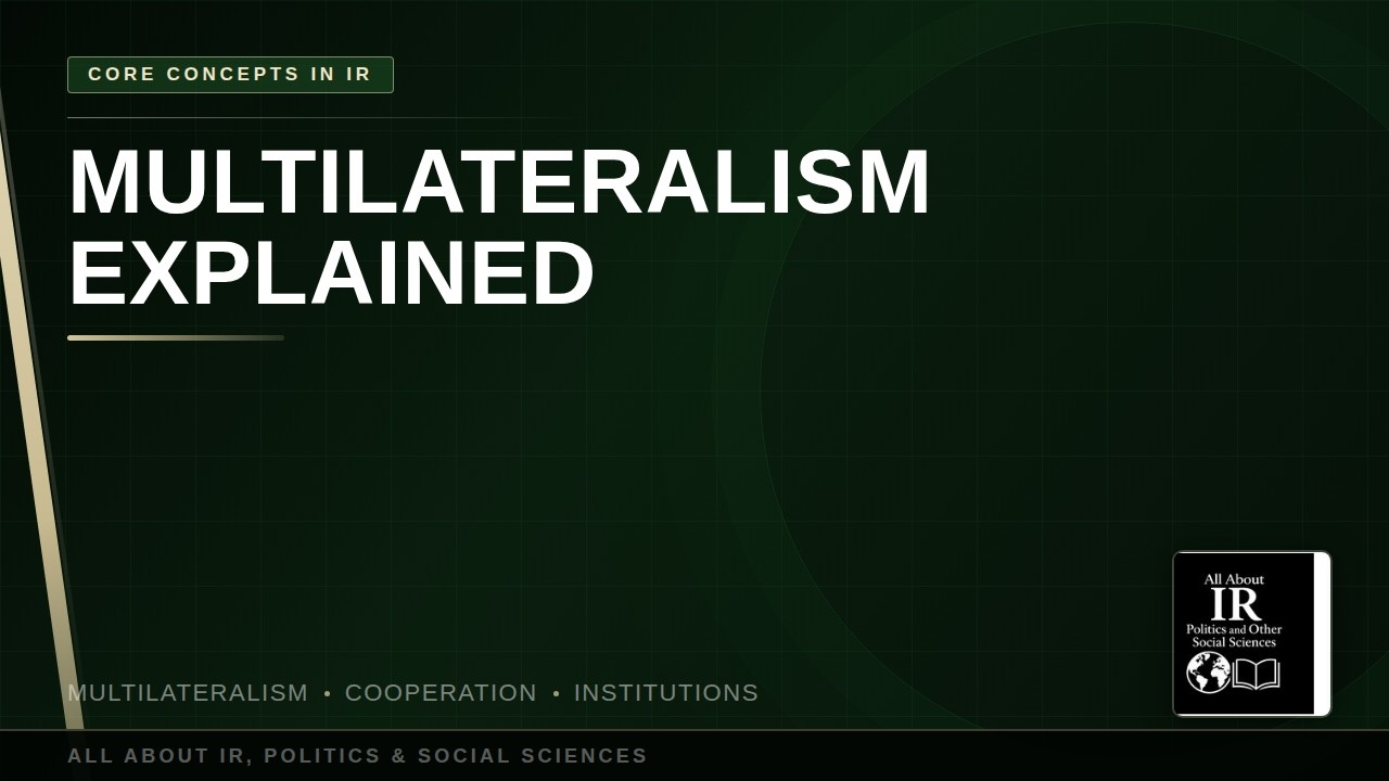 19 Core Concepts in IR | Multilateralism