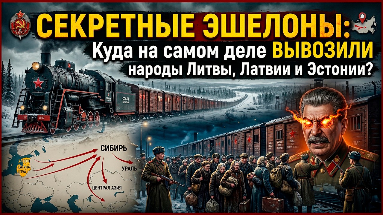 СЕКРЕТНЫЕ ЭШЕЛОНЫ: Куда на самом деле ВЫВОЗИЛИ народы Литвы, Латвии и Эстонии?