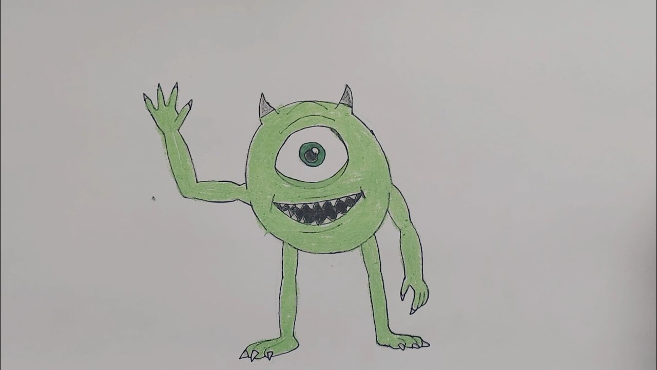 Cách vẽ Mike Wazowski /How to draw Mike Wazowski