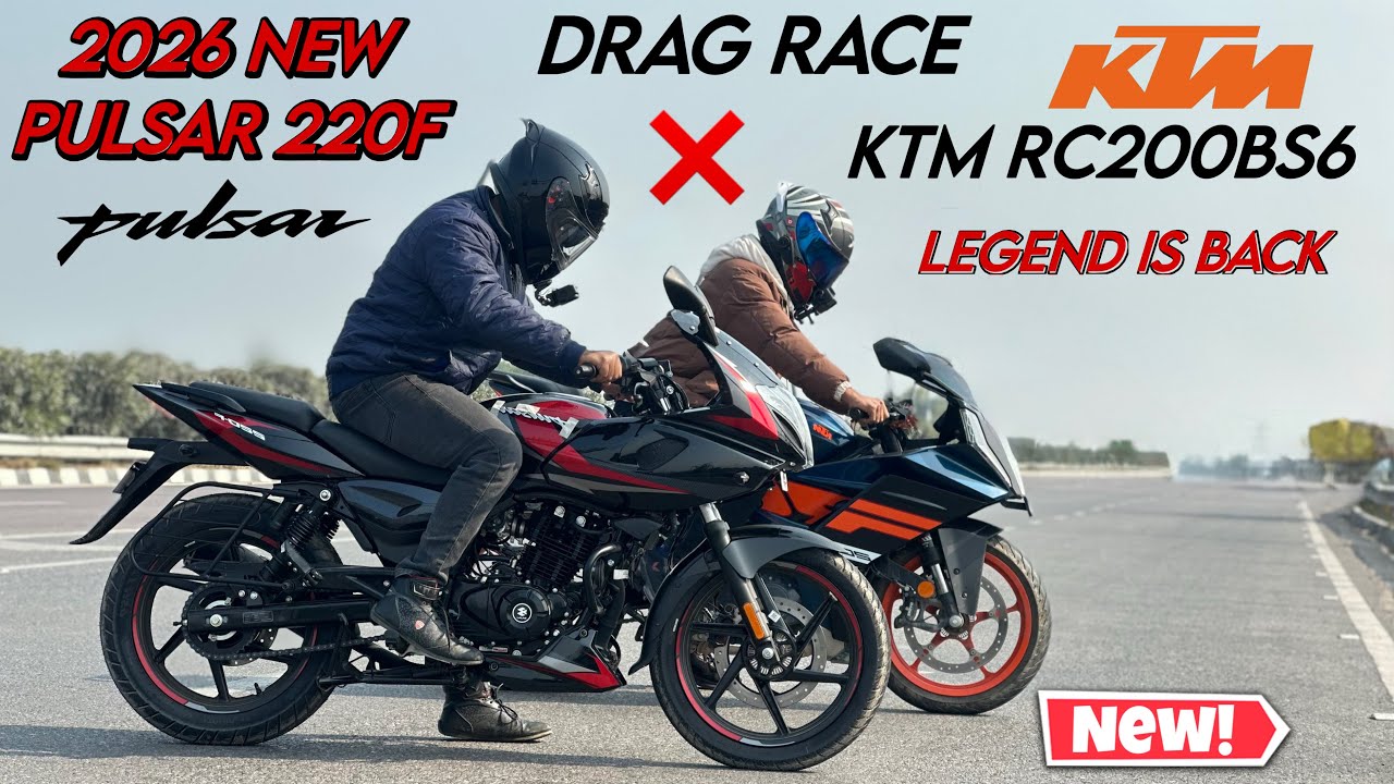 2026 New Pulsar 220f vs ktm Rc200bs6 DRAG RACE VIDEO TOP SPEED VIDEO 