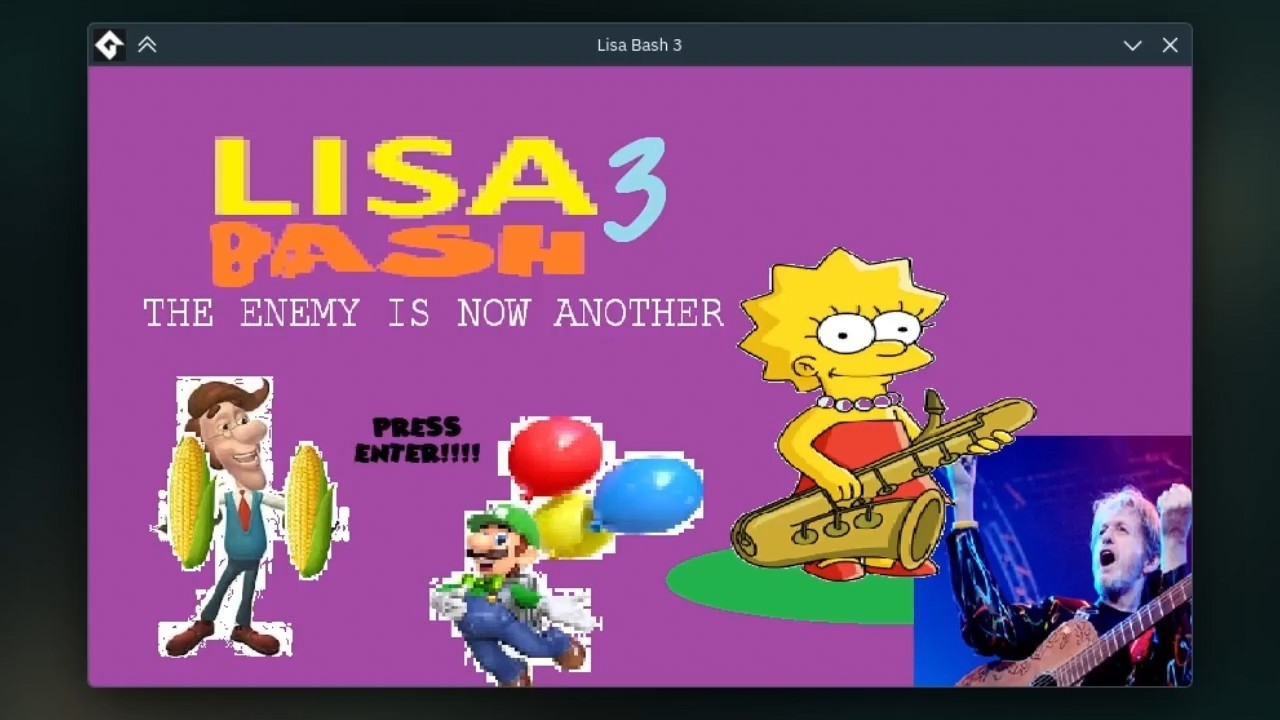 Игровой процесс Lisa Bash 3 (отменённая версия)