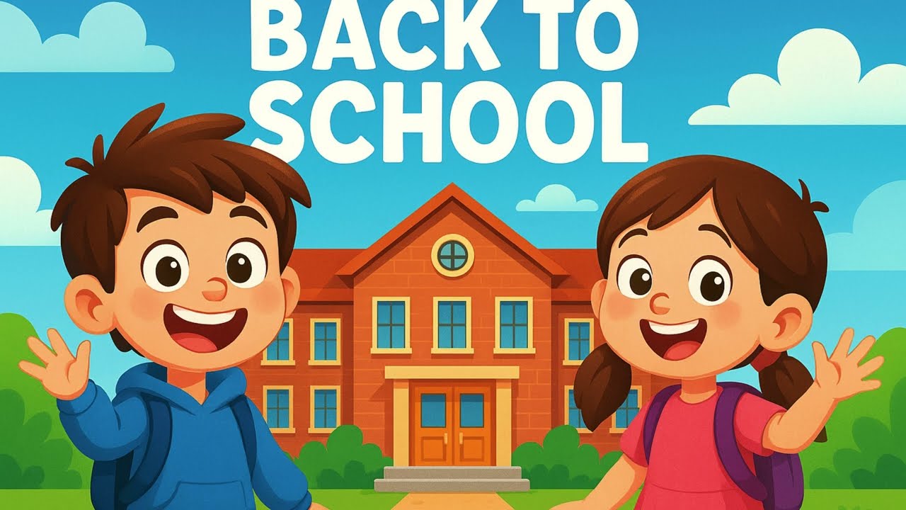 Back to School Song for Kids 🎒 |Fun & Happy Poem with Tommy & Lily#kidspoem #funforkids #viral video