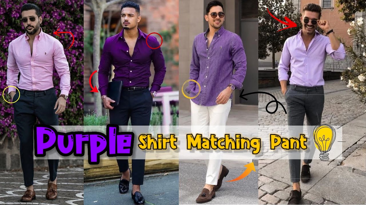 Purple Shirt Combination Pant | Purple Shirt Pant | Purple Shirt Matching Pants
