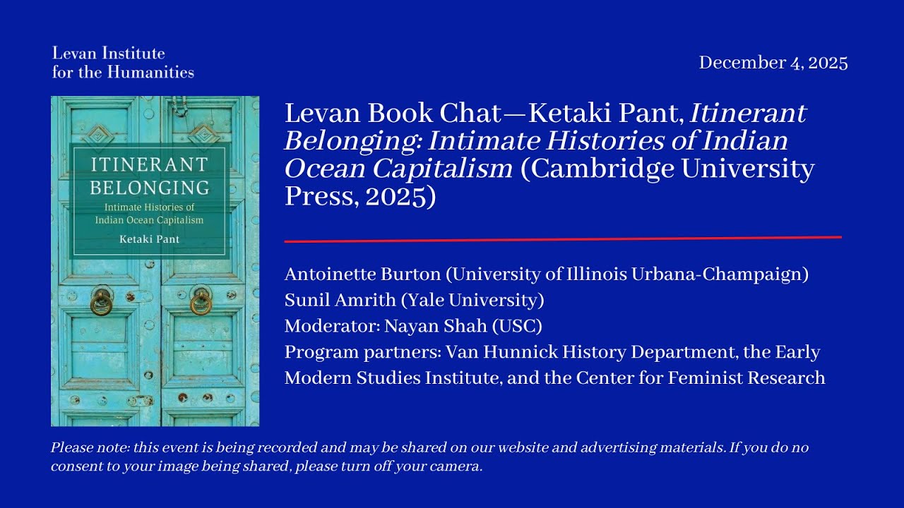 Levan Book Chat—Ketaki Pant, Itinerant Belonging