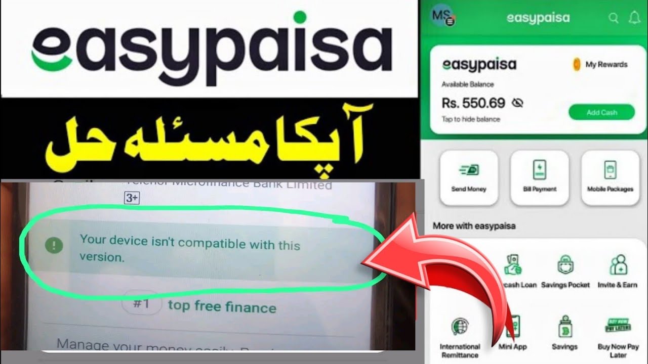 your device isn't compatible with this version easypaisa Problem |your device isn't compatible with 