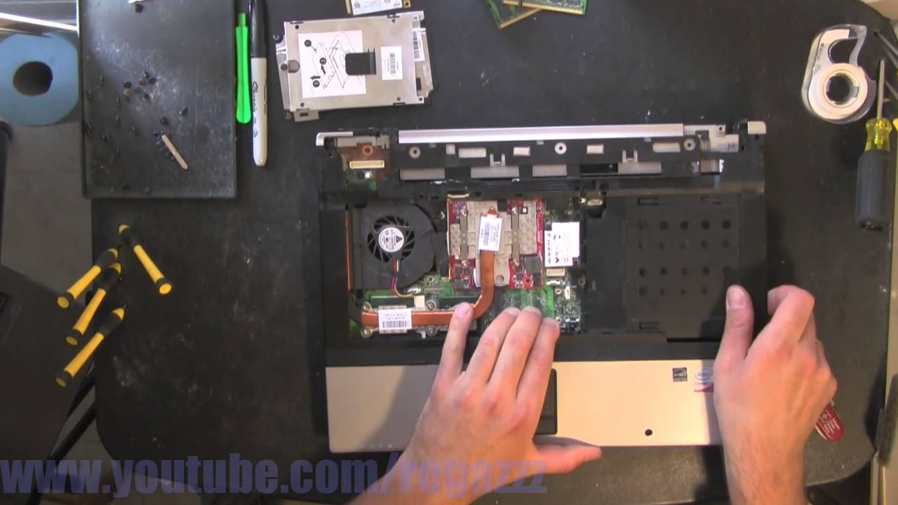 HP ELITEBOOK 8530P take apart video, disassemble, how to open disassembly