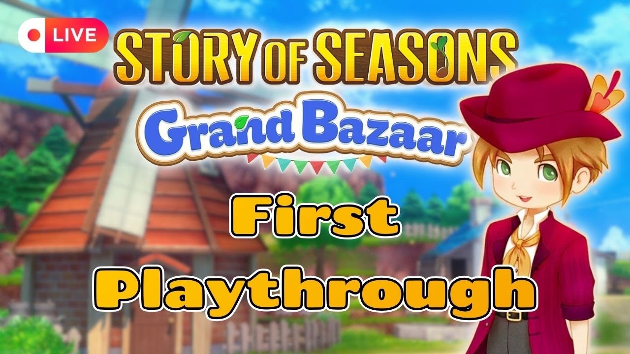 🔴 Summer, Year 1 ☀️ Derek’s Birthday & Pushing for Rank 4 | Story of Seasons: Grand Bazaar