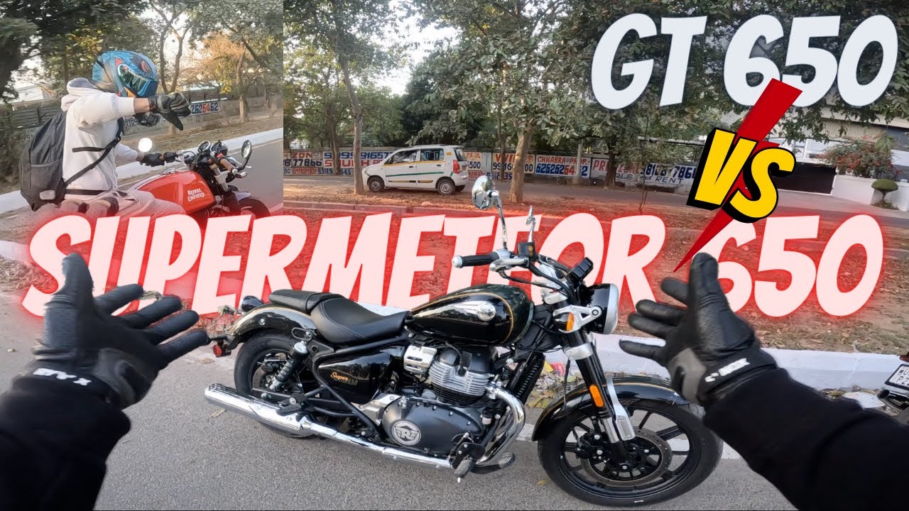 Super meteor 650 VS Continental GT650 DRAG RACE | Crazy Public Reaction