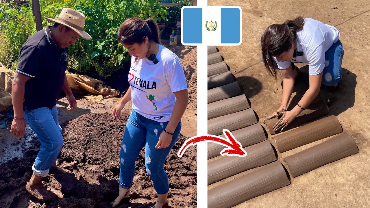Así se PRODUCEN LAS MEJORES TEJAS y LADRILLOS ARTESANALES de GUATEMALA 🇬🇹 EL TEJAR | Celinaz 🇸🇻