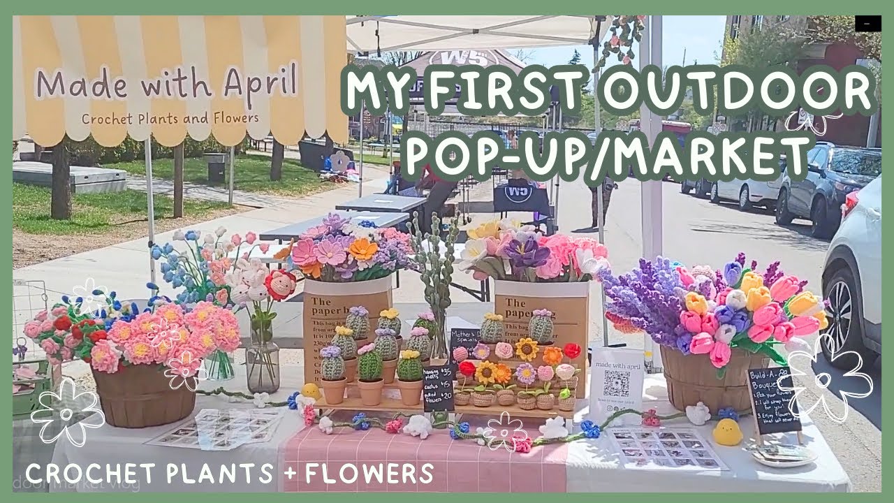 🌻  Crochet Market/Craft Fair! 🌻 My First Outdoor Night Market! 🌻