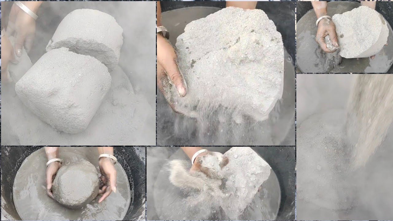 New video |ASMR| Most dustiest soft sand cement dry+water 💦crumbling |sleepaid| |satisfying video|