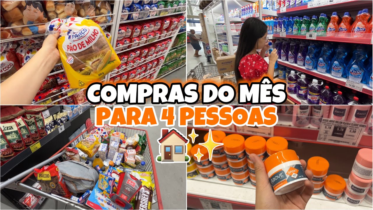 COMPRA DO MÊS COMPLETONA PARA UMA FAMÍLIA NO MERCADO ATACADISTA EM 2025 - Quanto custa? 💸